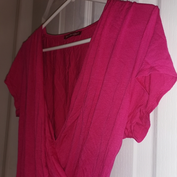 Sans Francisco - Dark pink surplice comfy Top M - Picture 4 of 5